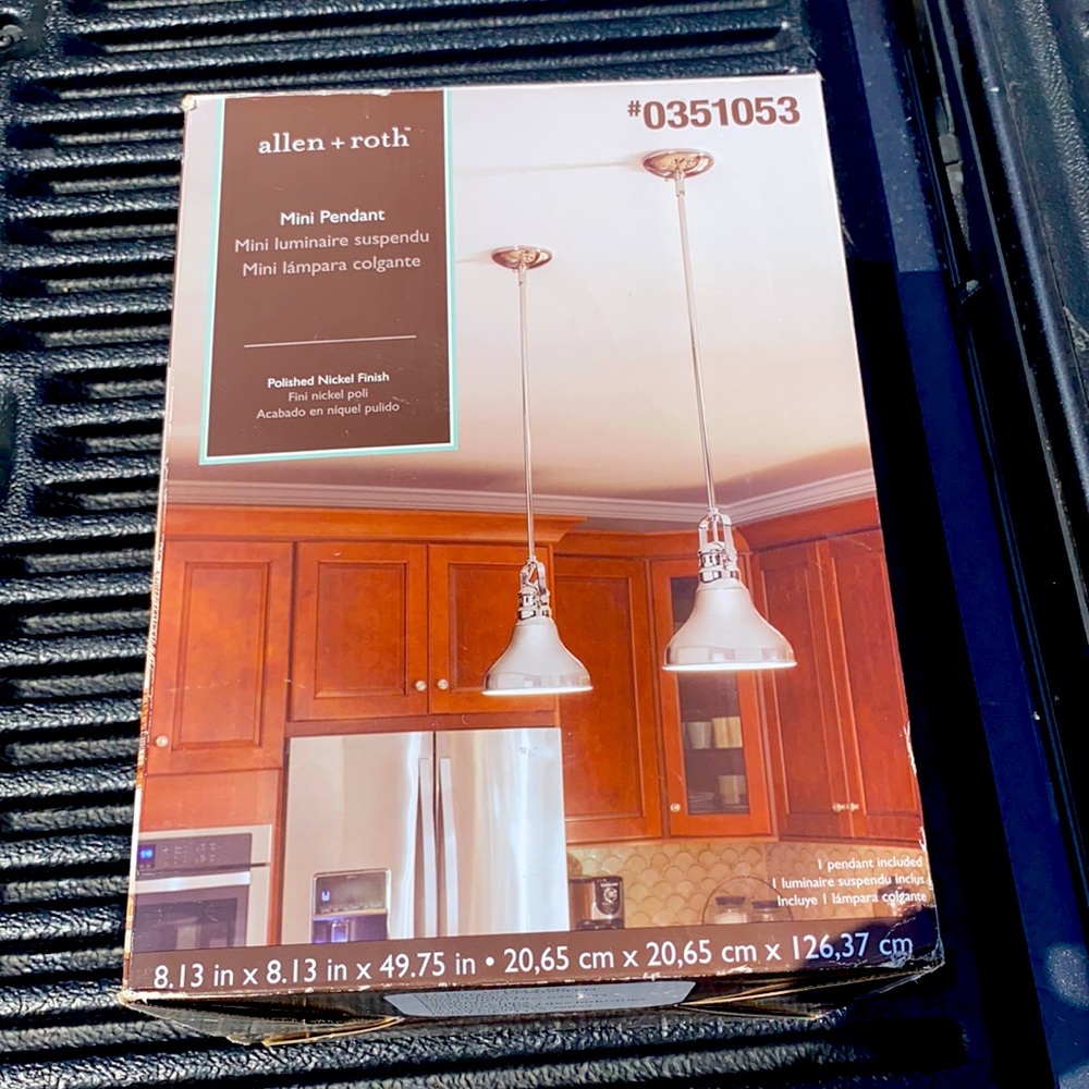 NEW Allen + Roth #0351053 Mini Pendant Light